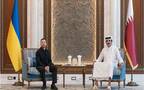 أمير دولة قطر تميم بن حمد آل ثاني ورئيس أوكرانيا فولوديمير زيلينسكي