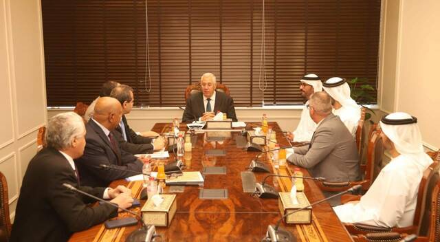 السيد القصير وزير الزراعة واستصلاح الأراضي في مصر يجتمع مع سعيد العامري رئيس هيئة السلامة الغذائية والزراعية بدولة الإمارات