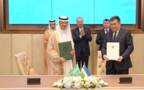 الأمير عبدالعزيز بن سلمان بن عبدالعزيز وزير الطاقة مع وزير الطاقة في جمهورية أوزبكستان جورابك ميرزا محمودوف