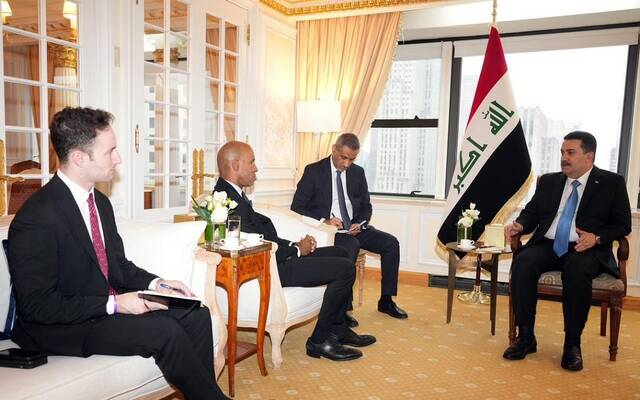 رئيس مجلس الوزراء العراقي يلتقي في نيويورك وكيل وزير الخزانة الأمريكية