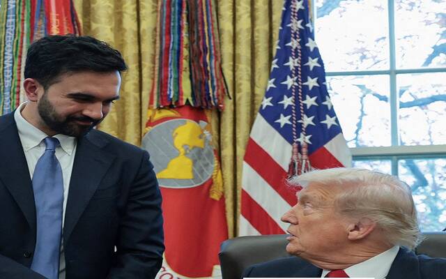 الرئيس الأمريكي دونالد ترامب وزهران ممداني عمدة مدينة نيويورك