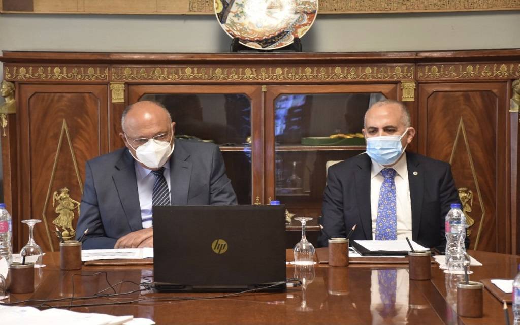 وزيرا الخارجية والموارد المائية المصريان يشاركان بالاجتماع السداسي حول سد النهضة