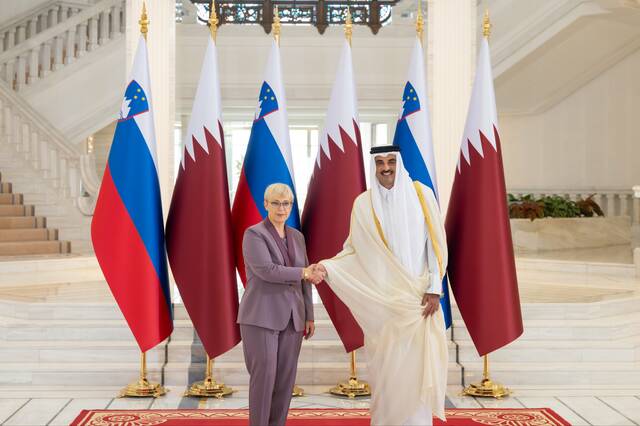 خلال استقبال رئيسة سلوفينيا