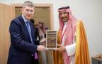 وزير الصناعة والثروة المعدنية بندر الخريّف مع وزير التنمية الاقتصادية الروسي مكسيم ريشيتنيكوف
