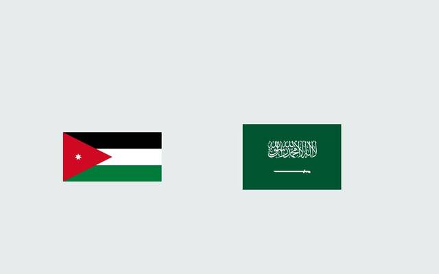 علم المملكة العربية السعودية وعلم المملكة الأردنية الهاشمية