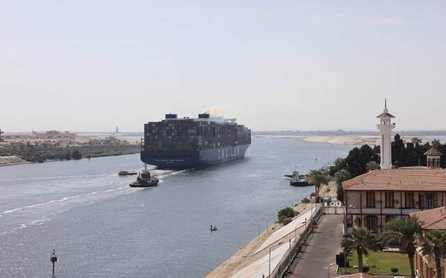 عبور سفينة الحاويات CMA CGM  BENJAMIN FRANKLIN