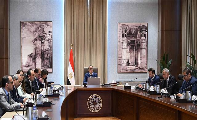رئيس مجلس الوزراء المصري مصطفى مدبولي خلال اجتماع