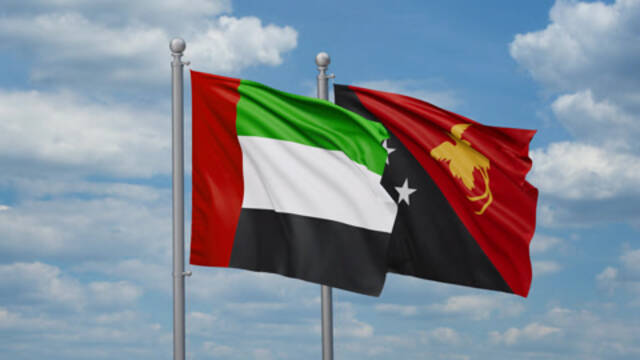 علم دولة الإمارات وبابوا غينيا الجديدة