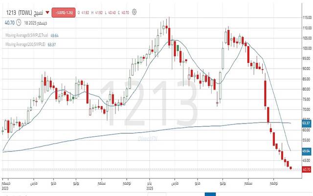 أداء سهم "نسيج"