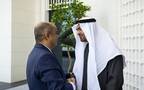 الشيخ محمد بن زايد آل نهيان رئيس الإمارات مع سالم صالح بن بريك رئيس وزراء الجمهورية اليمنية