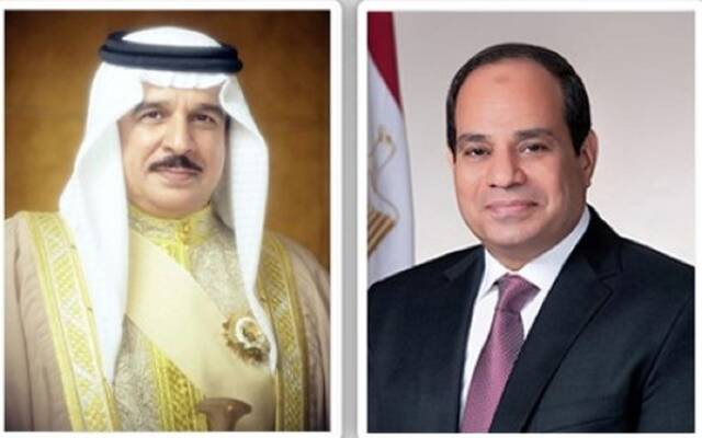 ملك البحرين حمد بن عيسى آل خليفة و الرئيس المصري عبد الفتاح السيسي