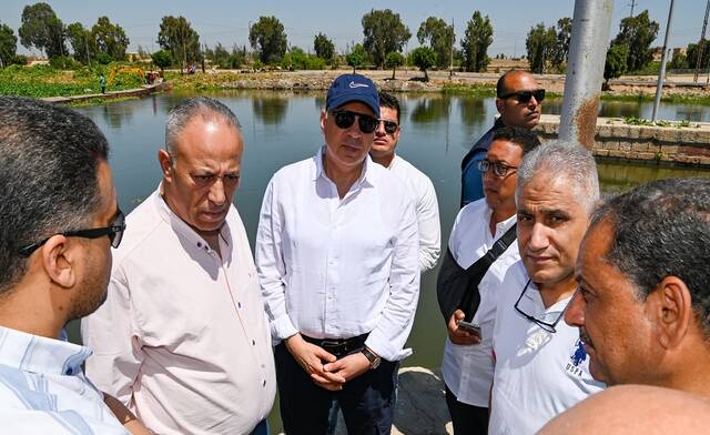 هانى سويلم وزير الموارد المائية والري خلال زيارة لمحافظتي الإسماعيلية والسويس