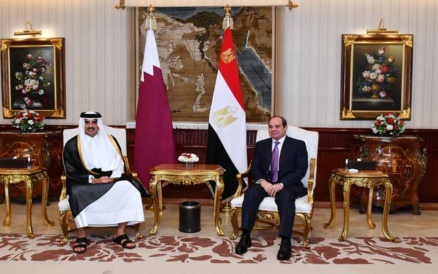 السيسي يستقبل أمير دولة قطر بقصر الاتحادية