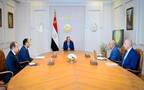 الرئيس عبد الفتاح السيسي ومصطفى مدبولي رئيس الوزراء ومحمود عصمت وزير الكهرباء