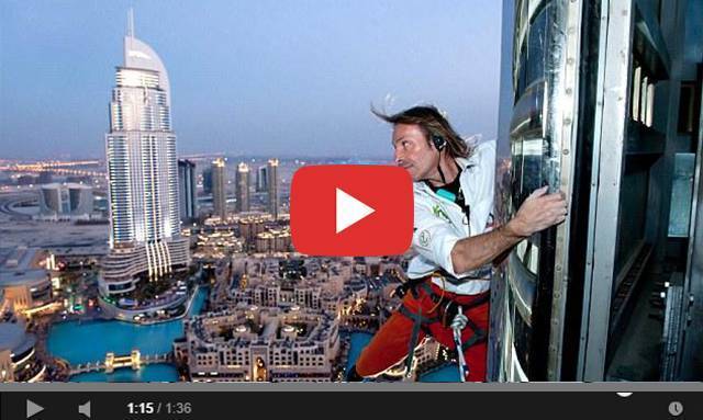 فيديو.. فرنسي يتسلق برج خليفة في 6 ساعات