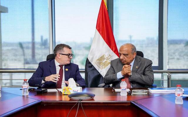 محمود عصمت وزير الكهرباء والطاقة المتجددة و الدكتور أحمد رستم وزير التخطيط والتنمية الاقتصادية