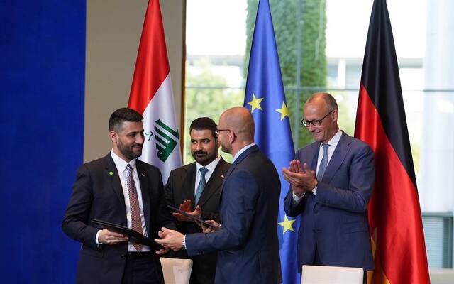 مراسم توقيع اتفاقية مبادئ تعاون الطاقة في العراق -المرحلة الرابعة بين وزارة الكهرباء العراقية وشركة "سيمنز"