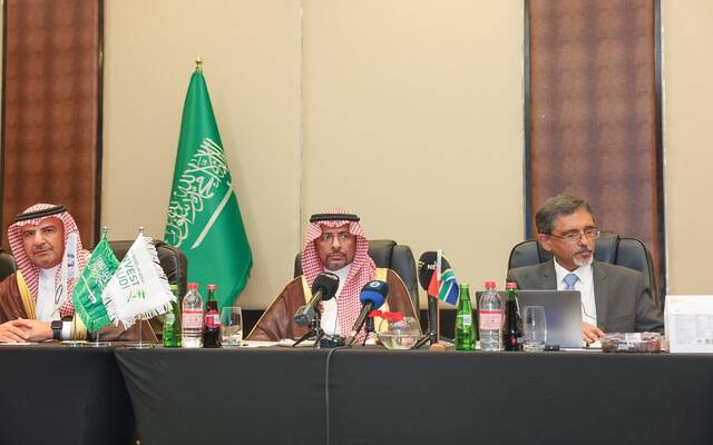 جانب من مشاركة وزير الصناعة  السعودي باجتماع اللجنة السعودية الجنوب أفريقية المشتركة