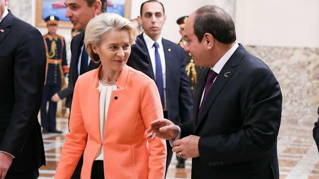 الرئيس السيسي مع أورسولان فون دير لاين، رئيسة المفوضية الأوروبية