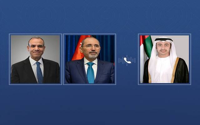 وزير الخارجية في الإمارات ونائب رئيس الوزراء وزير الخارجية وشؤون المغتربين في الأردن ووزير الخارجية والتعاون الدولي والمصريين بالخارج