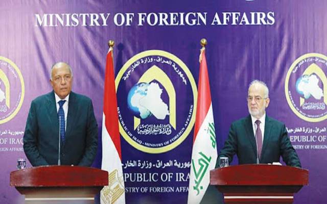 Bilateral talks between the foreign ministers of Egypt and Iraq in Cairo ... Monday
