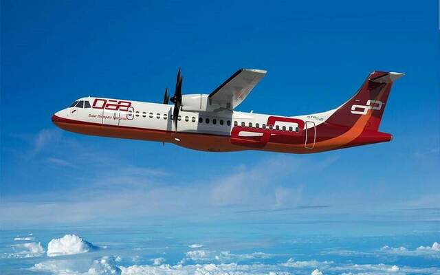 إحدى الطائرات المملوكة لشركة دبي لصناعات الطيران