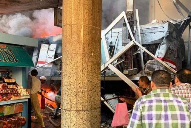 ارتفاع عدد المتوفين والمصابين في حادث قطار محطة مصر