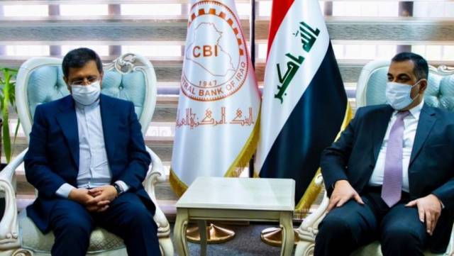 Governor of the Iraqi Central Bank discusses with his Iranian counterpart the financial dues