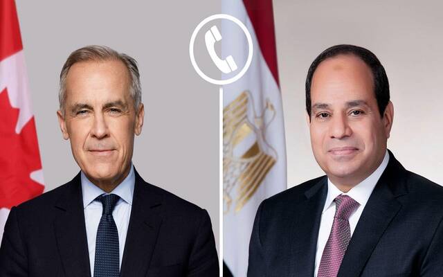 الرئيس المصري عبد الفتاح السيسي ورئيس الوزراء الكندي "مارك كارني"
