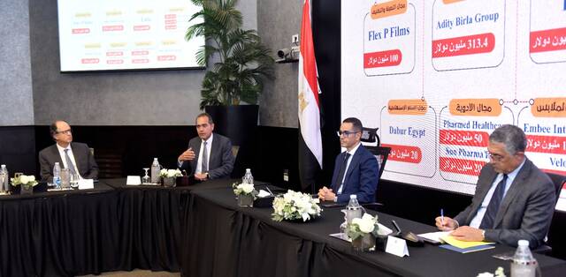وزير الاستثمار خلال الاجتماع بمجلس الأعمال المصري الهندي