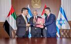 سفير الإمارات لدى إسرائيل وإيلي كوهين وزير الخارجية الإسرائيلي وبنيامين نتنياهو رئيس الوزراء الإسرائيلي