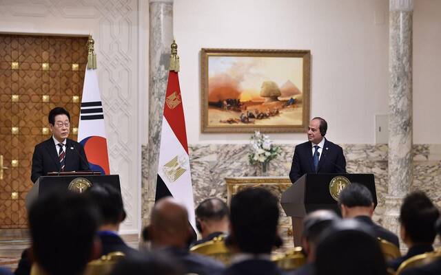 الرئيس المصري عبد الفتاح السيسي وجاي ميونغ رئيس جمهورية كوريا