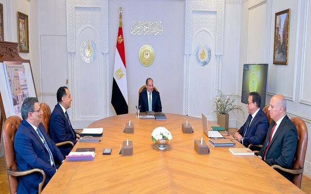جانب من اجتماع الرئيس المصري عبد الفتاح السيسي