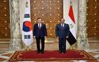خلال استقبال الرئيس السيسي، بقصر الاتحادية، رئيس كوريا الجنوبية