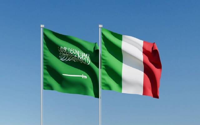 علم إيطاليا والسعودية