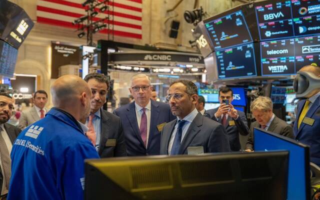 جانب من زيارة وزير الصناعة السعودي لبورصة نيويورك NYSE