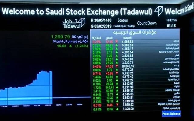 جانب من تعاملات سوق الأسهم السعودية - أرشيفية