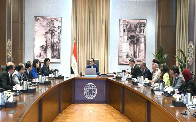 جانب من اجتماع مصطفى مدبولي رئيس مجلس الوزراء المصري