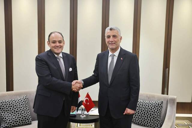 الوزيران التركي والمصري