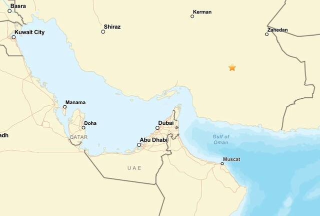 زلزال بقوة 5.6 درجة يضرب جنوب شرق إيران