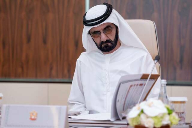 الشيخ محمد بن راشد آل مكتوم نائب رئيس دولة الإمارات العربية المتحدة رئيس مجلس الوزراء حاكم دبي ـ أرشيفية