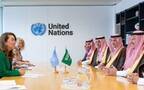 جانب من توقيع اتفاقية لتمويل منصة الرياض الآمنة لتبادل المعلومات مع الأمم المتحدة