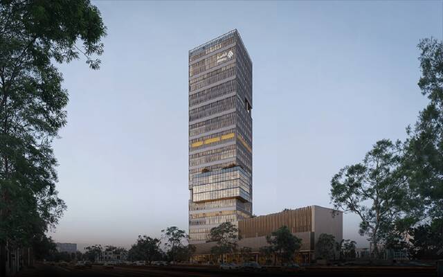 صورة تعبيرية لبرج الرمز المقر الرئيسي للشركة في الرياض طريق الملك سلمان