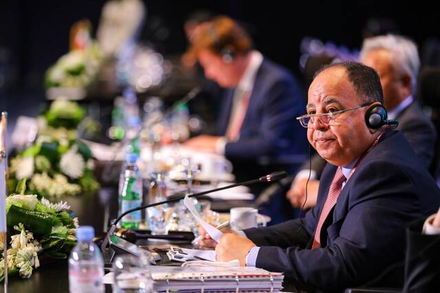 وزير المالية المصري الدكتور محمد معيط خلال اجتماعات البنك الآسيوي للاستثمار في البنية التحتية في شرم الشيخ