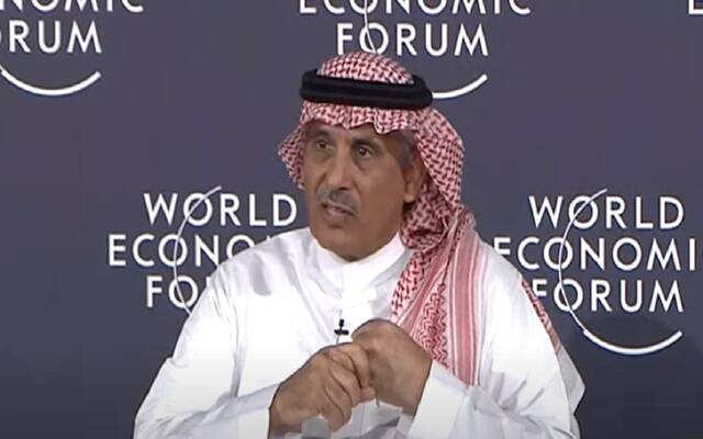 الرئيس التنفيذي لشركة "سابك" عبد الرحمن الفقيه خلال منتدى الاقتصاد العالمي بالرياض