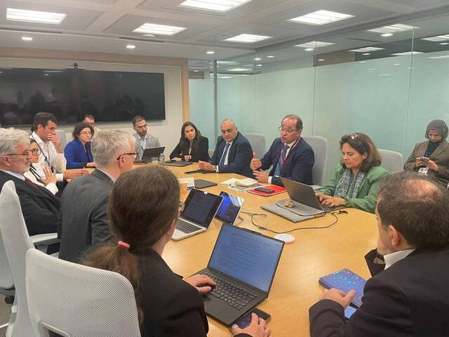 وزير المالية أحمد كجوك خلال الاجتماع