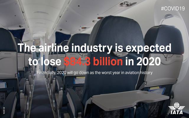 صناعة النقل الجوي العالمي مهددة بخسائر 84 مليار دولار