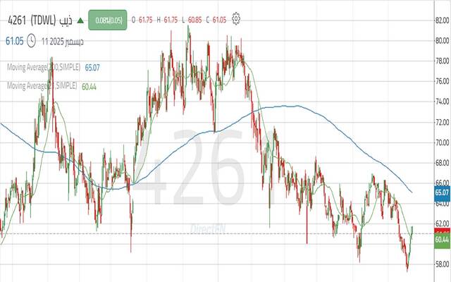 سهم "ذيب" يقترب من اختبار مقاومة مهمة.. هل يستمر الاتجاه الهابط؟