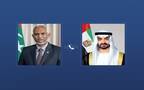 الشيخ محمد بن زايد آل نهيان رئيس الدولة و الدكتور محمد مويزو،رئيس جمهورية المالديف