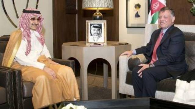 Alwaleed, King of Jordan discuss economic bi-lateral ties